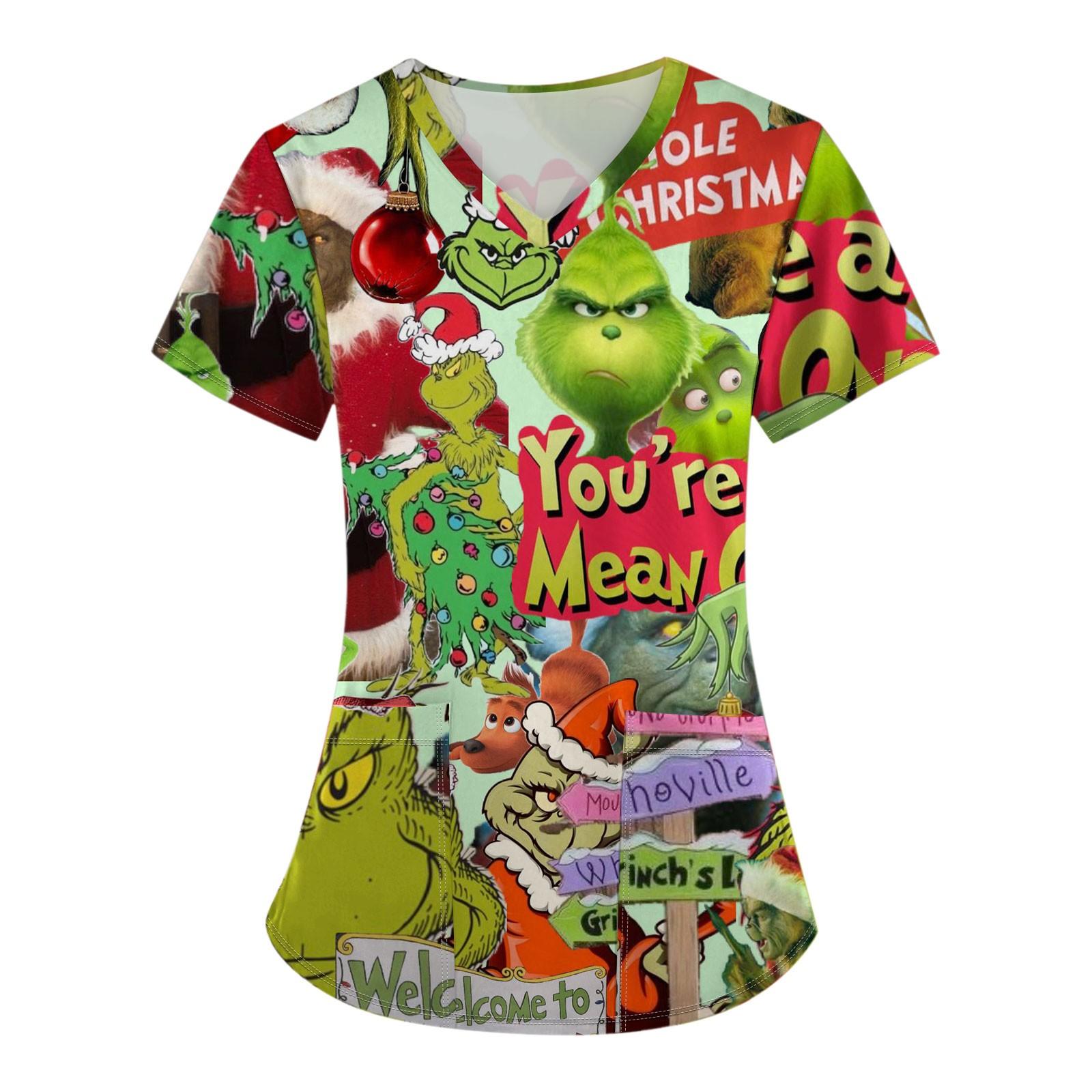 

Женский топ с коротким рукавом и крестом с дефолиацией и V-образным вырезом с карманом и принтом XXXXL