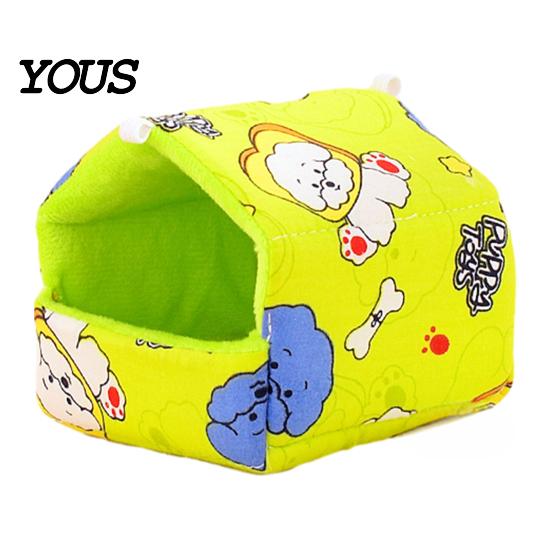 Thickened Warming Bed for Hamsters Warm Plush Hamster Bed, Winter Small Animal Hideout, Cozy House Enclosed Cave Mice Hammock, Washable Chinchilla