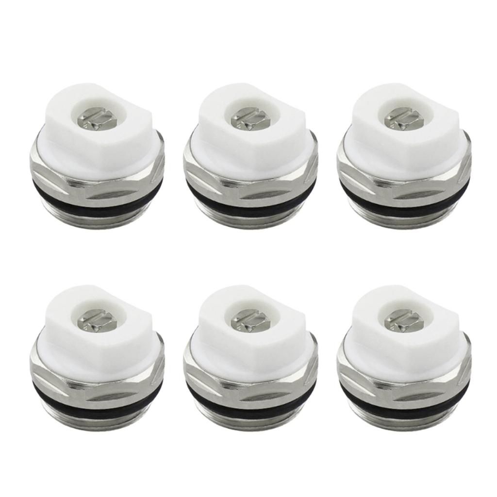 6Pcs Radiator Air Release Valves Self Sealing Radiator Bleed Valves 3/8Inch Air Vent Radiator Bleed Valve Easy to Use