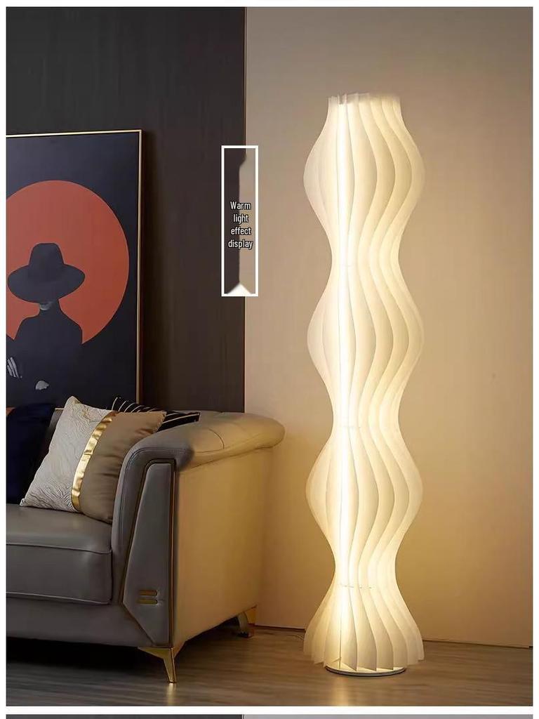 Nordic Cream Style Grass Skirt Floor Lamp for Living Room or Bedroom - Trendy Sofa Side Table Lamp