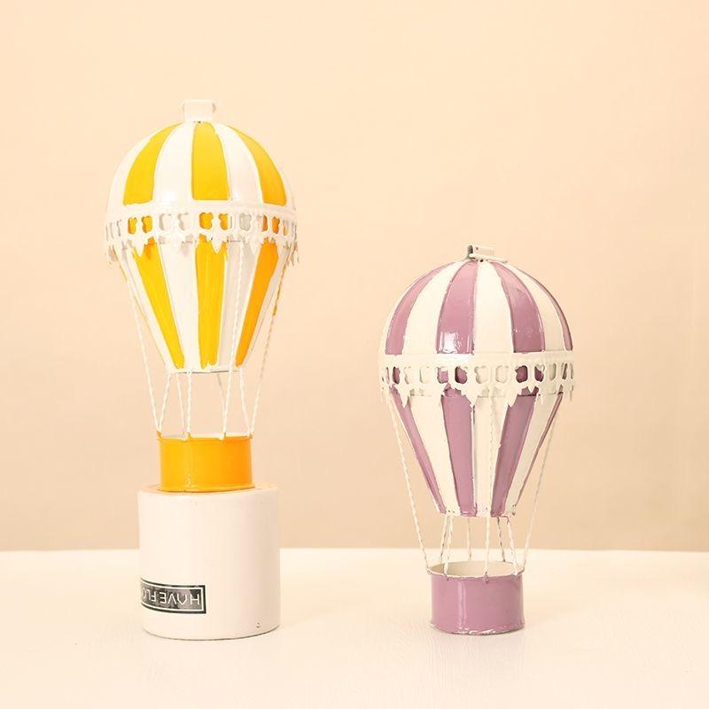 European Wrought Iron Hot Air Balloon Model Items Hotel kindergarten Wall Hanging Ornaments Crafts Home Furnishing Decoration