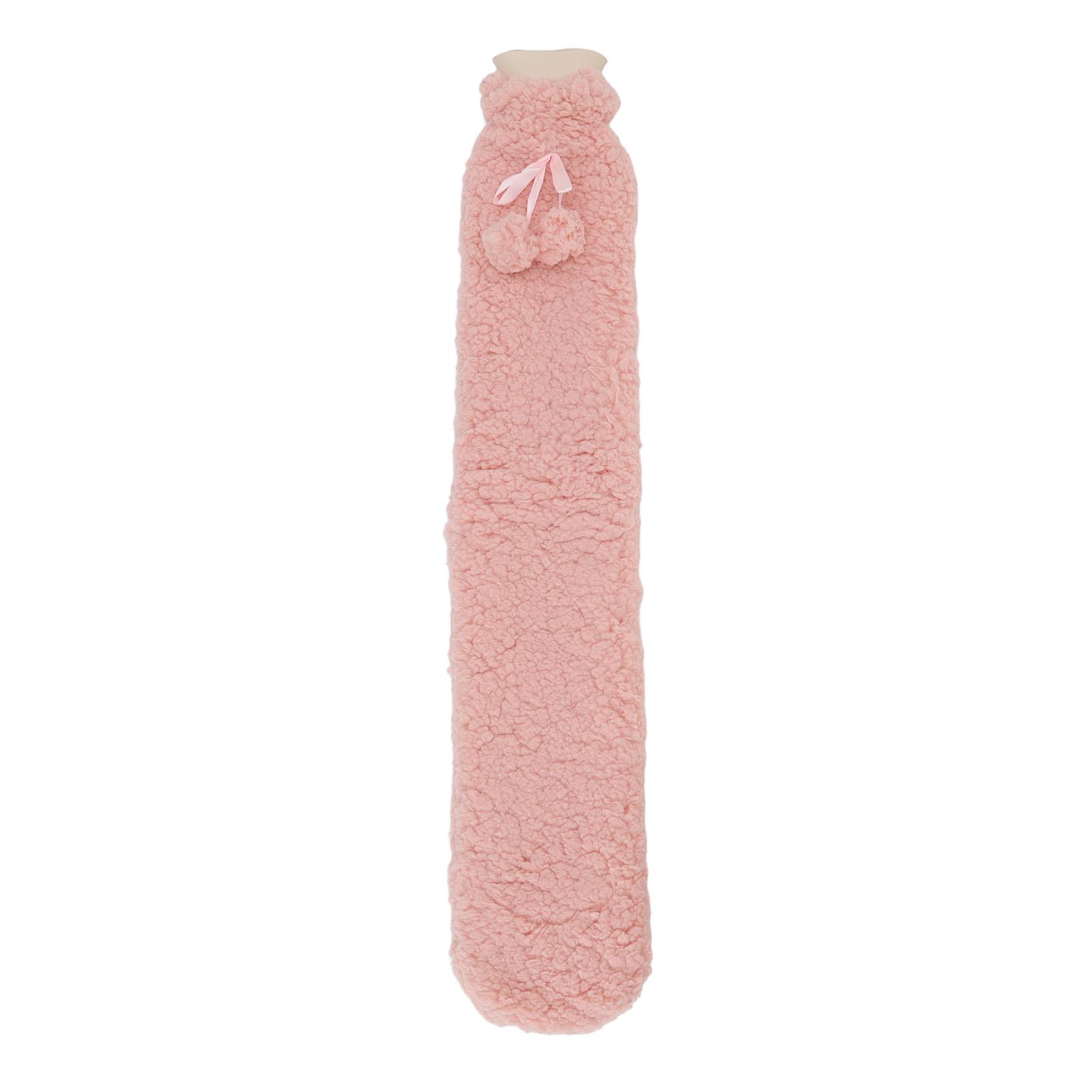 

Hot Water BottleLasting Warmth Leakproof Rubber Hot Water Bag Winter Warming Tools with Fleece рожевий