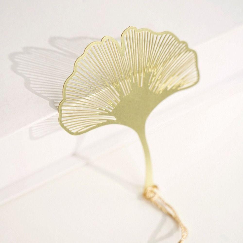 Tassels Metal Bookmark Lotus Flower Book Clip Creative Hollowed Out Bookmark Gift