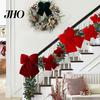 Multi-size Bow Set Christmas Ornament Multi-Size Design Velvet Fabric Holiday Atmosphere Decoration Handmade 3D Shape Bowknot Decor