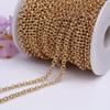 14k Gold-Filled Double-Strand Round Copper Chain for DIY Bracelet and Necklace Jewelry.