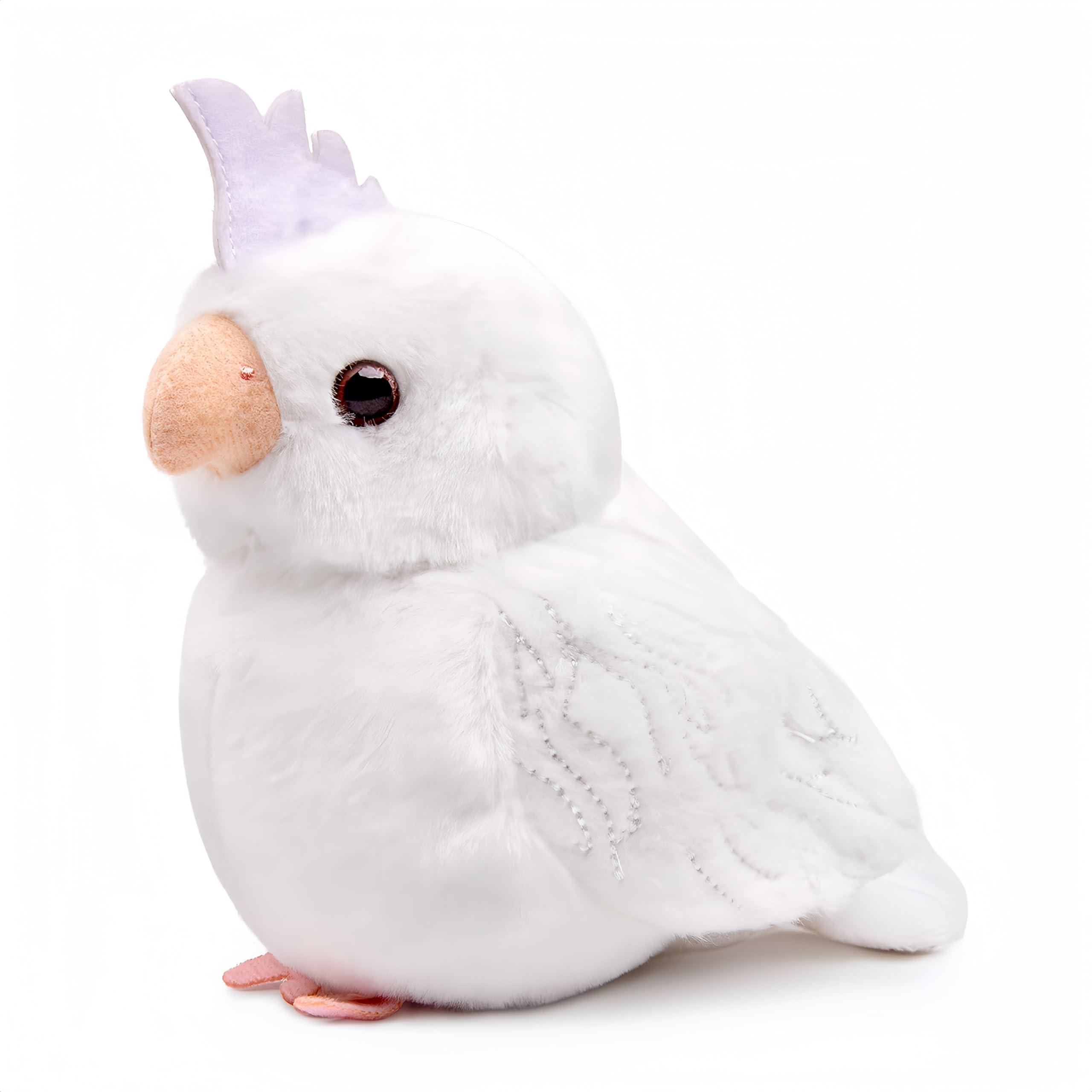 

Lilizzhoumax Cockatiel Plush Realistic Very Kids Christmas Home Decor 14cm Toy, Bird, Soft, Girl s Toy, Gift, (White, Tall) белый