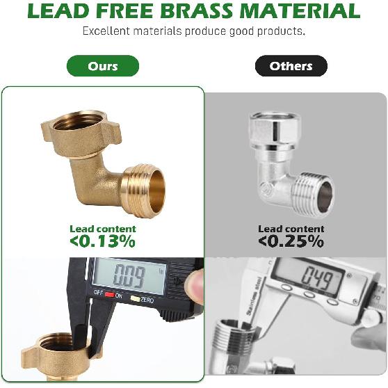 90 Degree Water Hose Elbow For RV With Easy Grip Connector RV Drinking Water Hose Adapter For RV City Water Inlet Connection City Water Hookup For