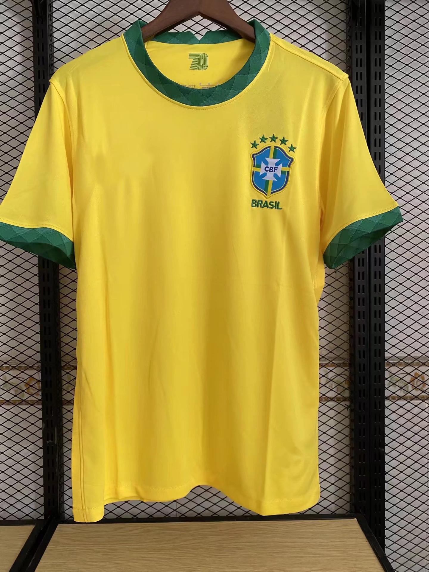 Brazil 2021 Copa America home and away jersey Neymar Jesus Fermino football jersey with the same style S