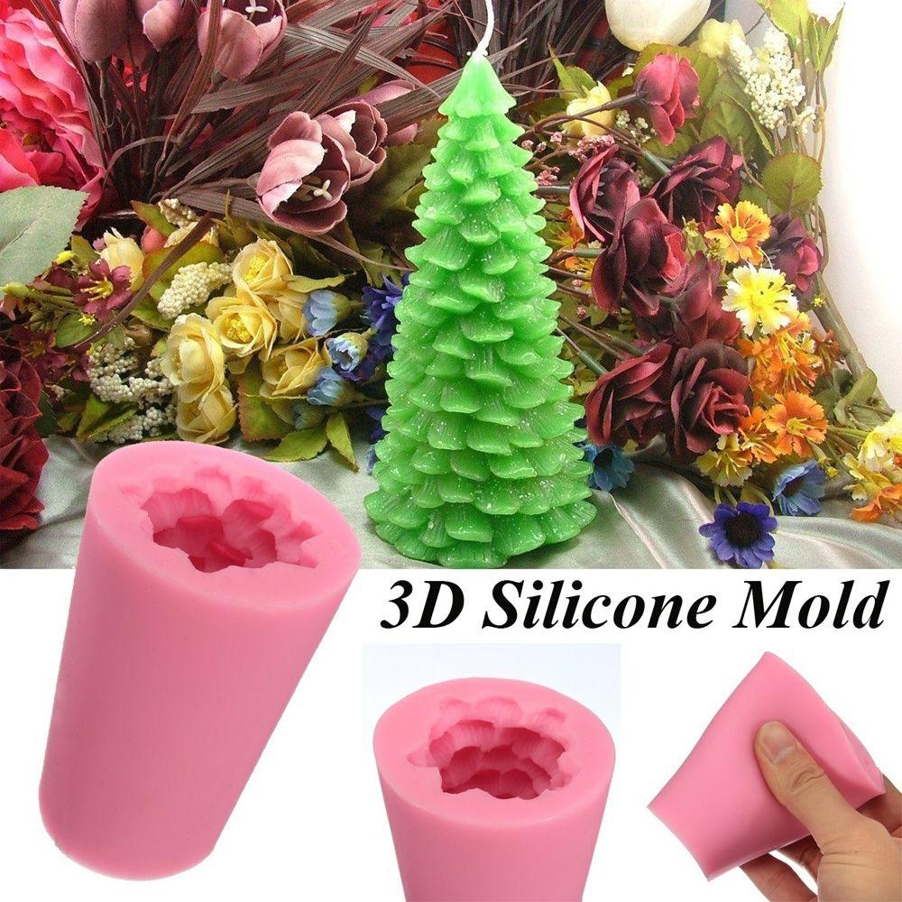 Silicone Craft 3D Christmas Tree Baking Tools Candle Bakeware Cake Mold Soap Mould Christmas