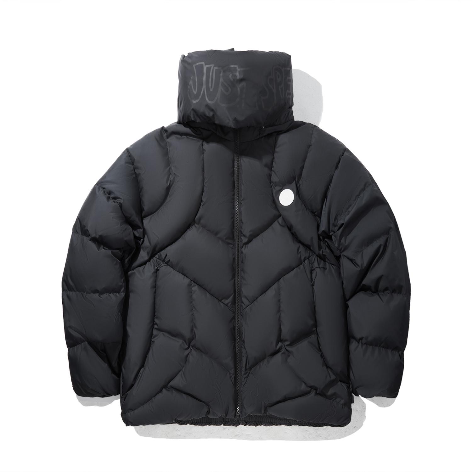 Li Ning Down Jackets Men s Black Stand Collar Moderate AYMV449-2 3XL