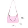 Elegant Lacquer PU Leather Armpit Bag Handbag Evening Bag Shoulder Bag with Zipper Messenger Bag for Girls Women Working  Black