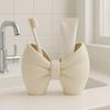 Bows Shape 3D Printed Toothbrush Toothpaste Holder for Home and Bathroom Countertop Bows Decoration