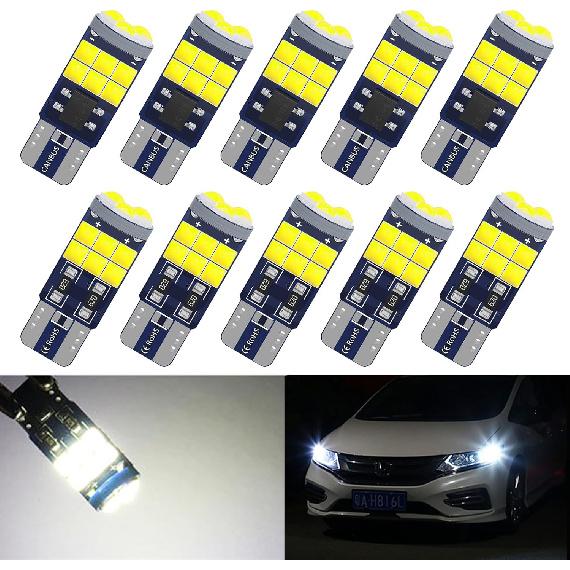 194 LED Bulb Canbus Error Free 3030 Chipset 15-SMD T10 Wedge 168 192 W5W Replacement Bulbs for Car Truck Interior Dome Map Door Courtesy Marker