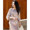 Women's Floral Print Ruffled Blouse