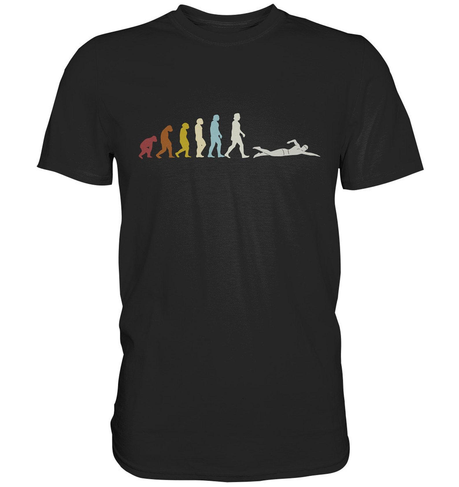 Retro Swim Evolution Swimmer T-Shirt Swimming Club Swim Competition - Premium Shirt 4XL
