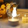 Creative Moon Cat Figure Nightlight Acrylic Table Lamp Sleep Light Sleep Lights  Bedside