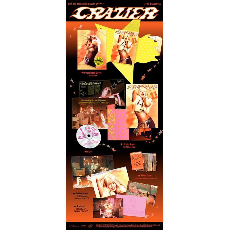 [Předobjednávka] BoA - 11. plnohodnotné album [Crazier] Crazier ver.