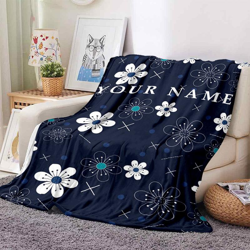 Pink Cartoon Unicorn Blanket Baby Girl Boy Linen Flannel Blanket Personalized Family Friend