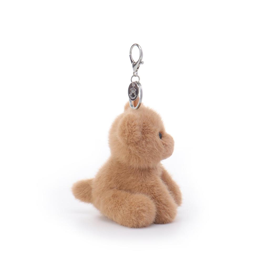 Apricot Lamb Leisure Bear Cute Soft Keychain Plush Toy, Perfect for Boys and Girls, Fits Kids Backpacks and Purses, 12cm