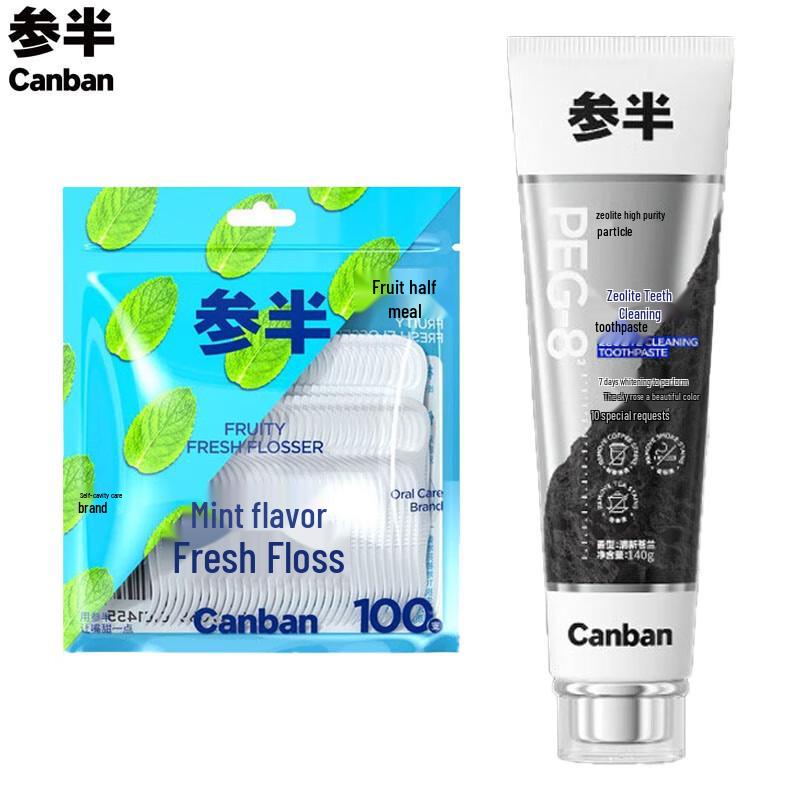 

Canban Zeolite Toothpaste & Mint Dental Floss Set