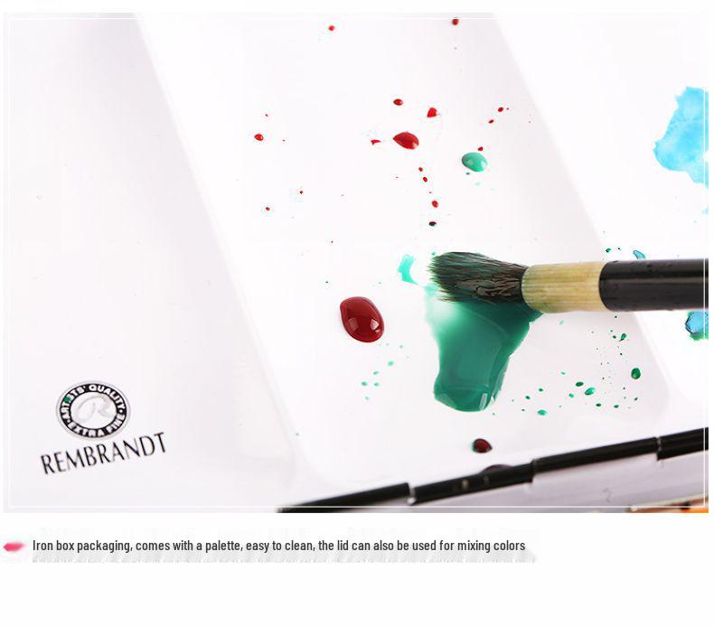 REMBRANDT Solid Watercolor Set: 36/24/12 Color Palette for Artists