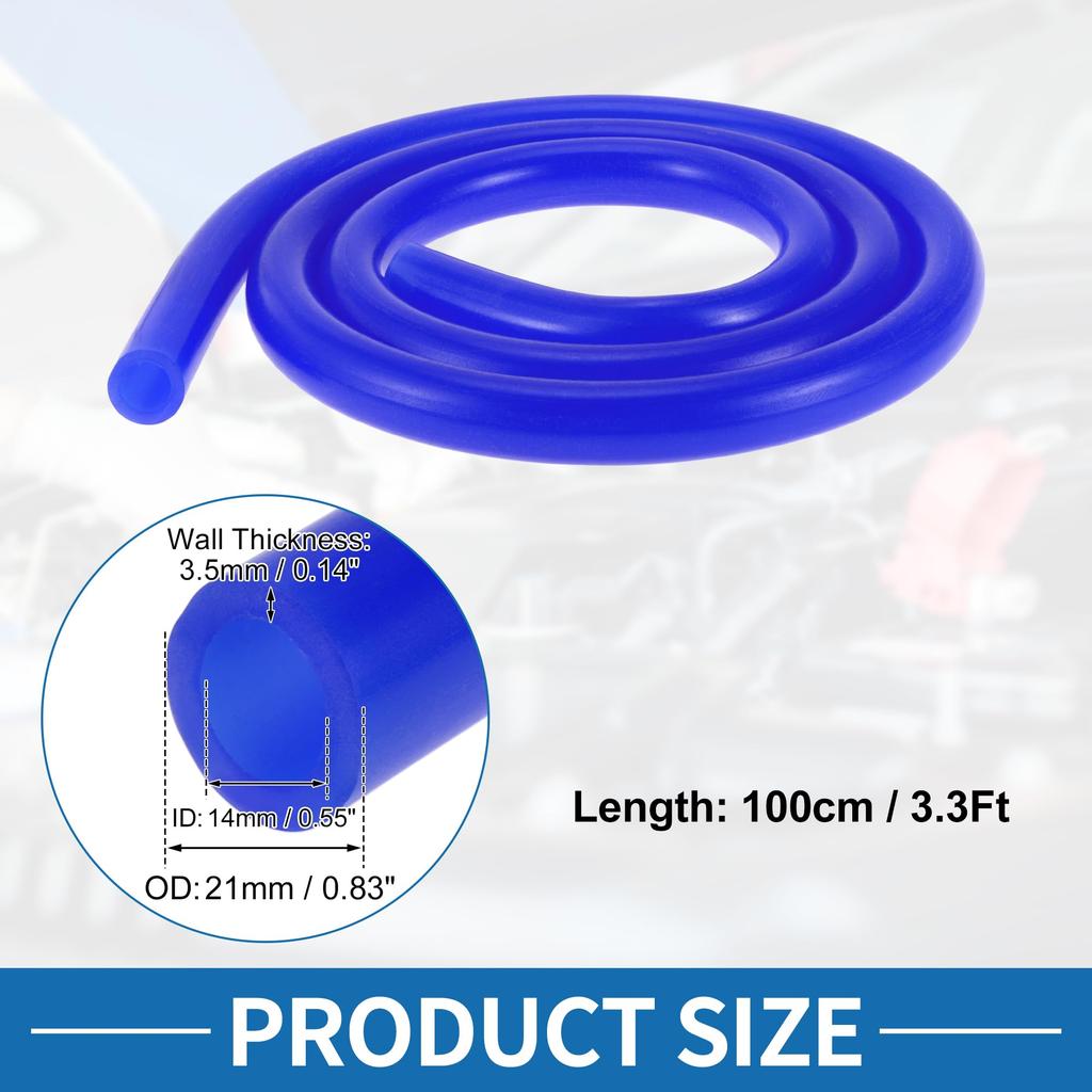 ABSOPRO Silikon Vakuumslang för Hög Temperatur 3,3 fot 9/16" 14 mm Innerdiameter