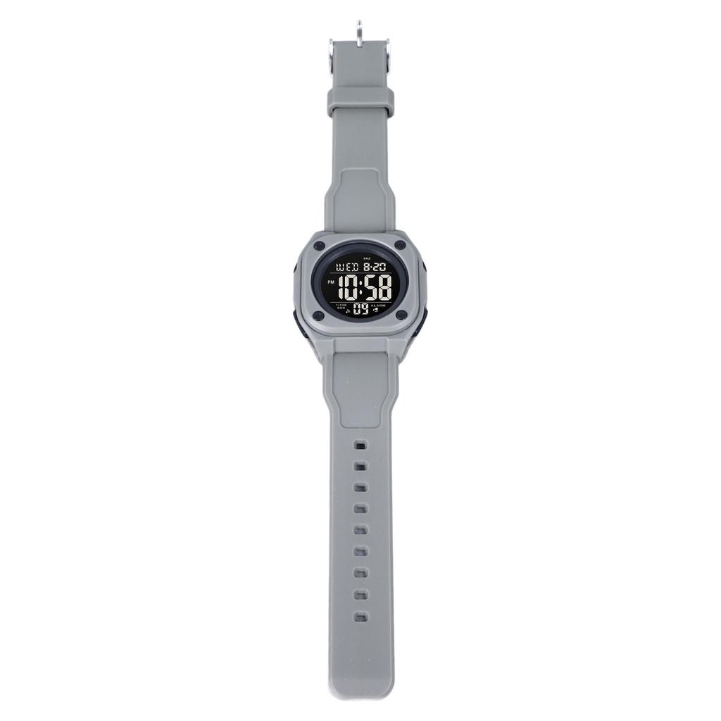 Multifunction Sports Watch Unisex Digital Chronograph Waterproof Electronic Wristwatch Grey