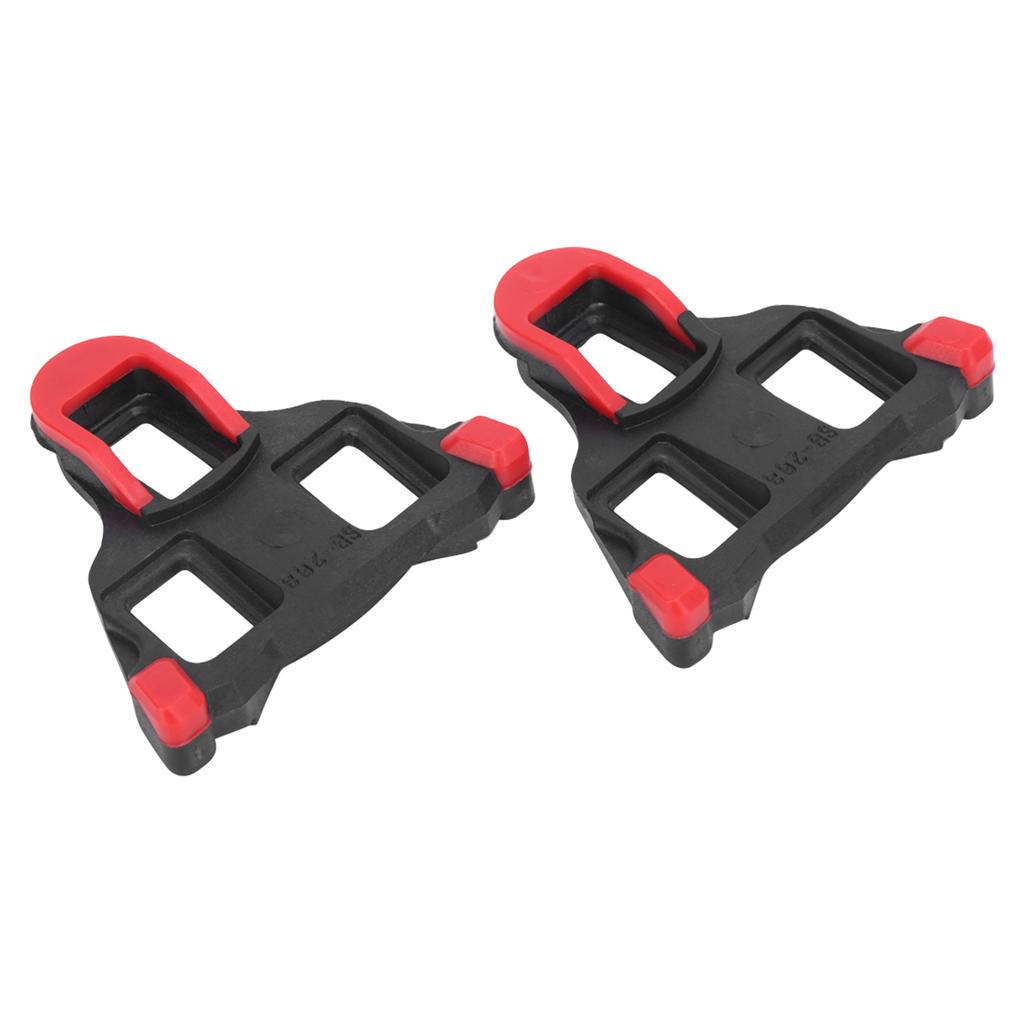 TB‑011 Universal Road Bike Cleats 6 Degree Float Self Locking Cycling Pedals Cleat SetBlack Red