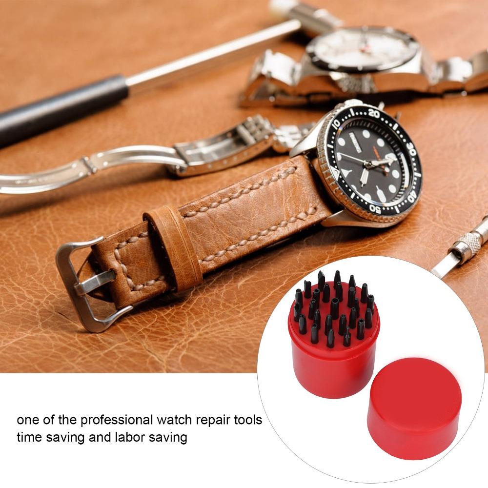 25Pcs Steel Watch Hand Pusher Black Watch Hand Fitting Tool For Watch Repairing