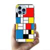 TOPLBPCS Mondrian Grid Cases Phone Case For Iphone 17E 16E 17 Air 16 Pro Max 15 Pro 14 Plus 11 13 12 Mini Cover Cases Compatible