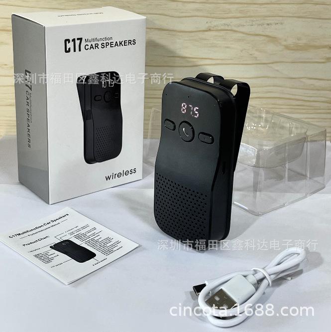 New Car Bluetooth Hands-free C17 Comes with Speaker Visor Hands-free Phone Driving High Definition Voice Call