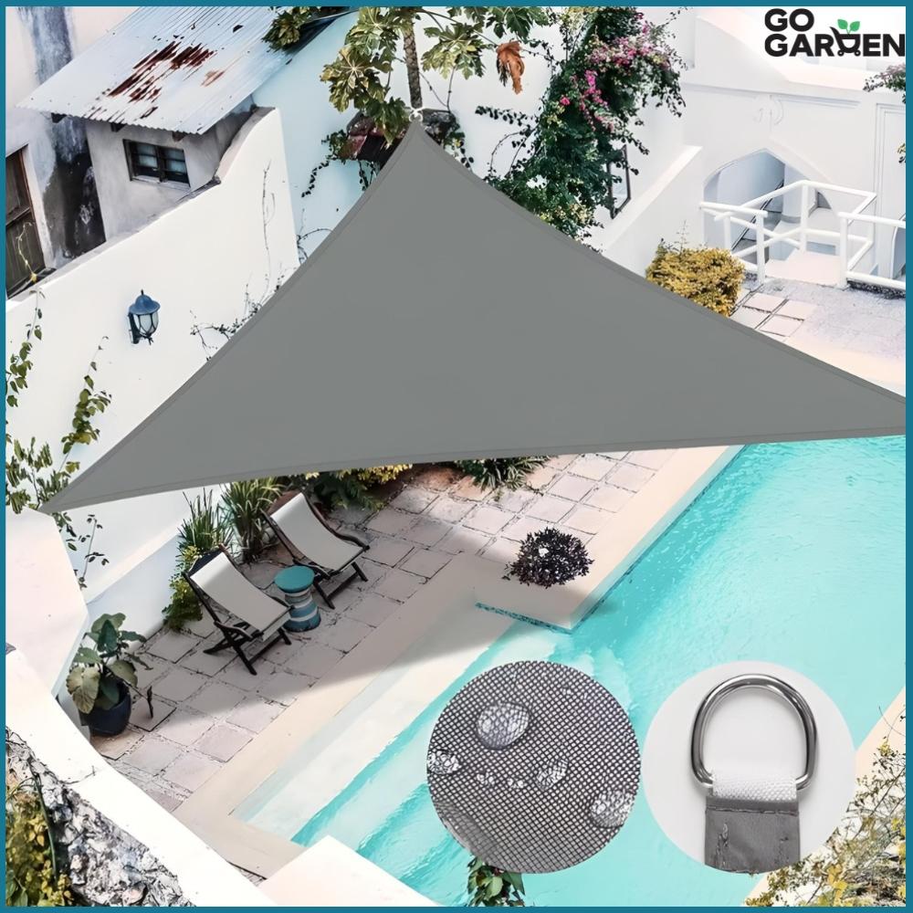 Shade sail sunshade gray premium canopy garden 5x5x7m