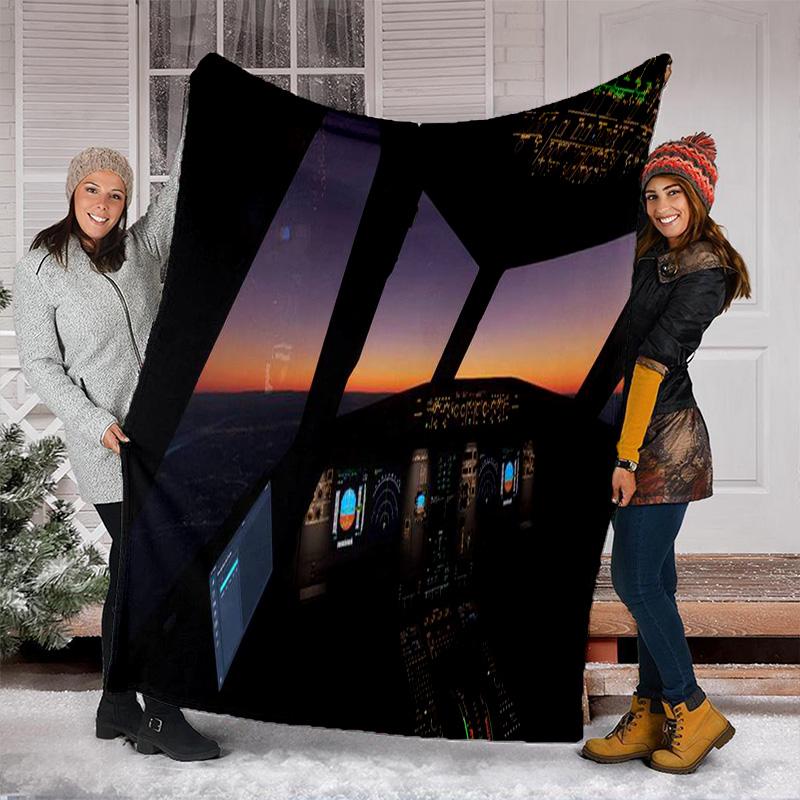Pilotenblick Sternenhimmel Decke Perfekt für alle Jahreszeiten Weich Bequem Sofa Büro Nickerchen Reisen Geburtstagsgeschenk Weihnachtsgeschenk