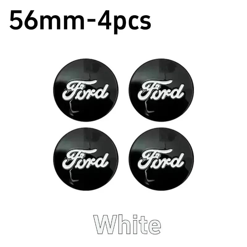 

New 2026 Car Sticker 56mm Metal Car Wheel Center Sticker Hub Decal Accessories for Ford Shelby Focus Everest F150 Ranger Mondeo белый