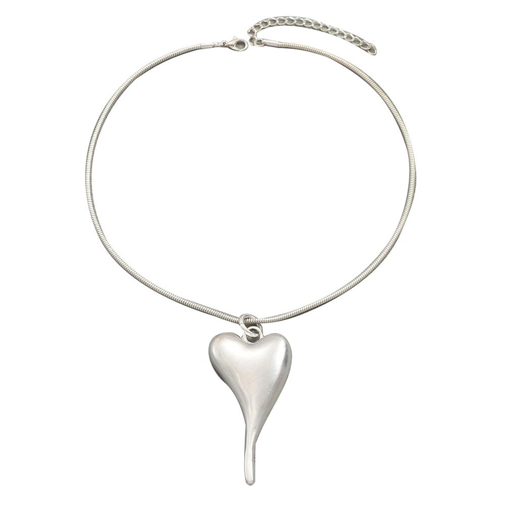 Simple style women's necklace, personalized long love design, high-end pendant, collarbone chain, versatile necklace women