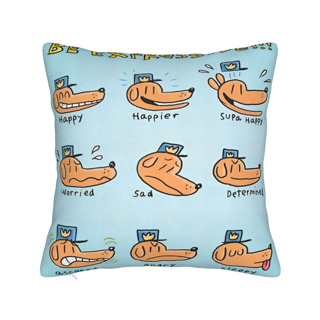 Dog Man Comic Pillow Cover Accessories Printing Cushion Cover Decor  Pillow Case Cover Seat Multiple Sizes
