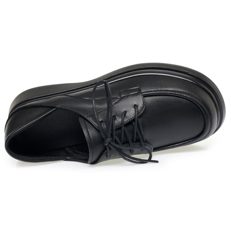 Fashion AIYUQI 2025 new women’s leather shoes female thick sole lace up oxford shoes Women large size fashionable Mary Jane flat loafers