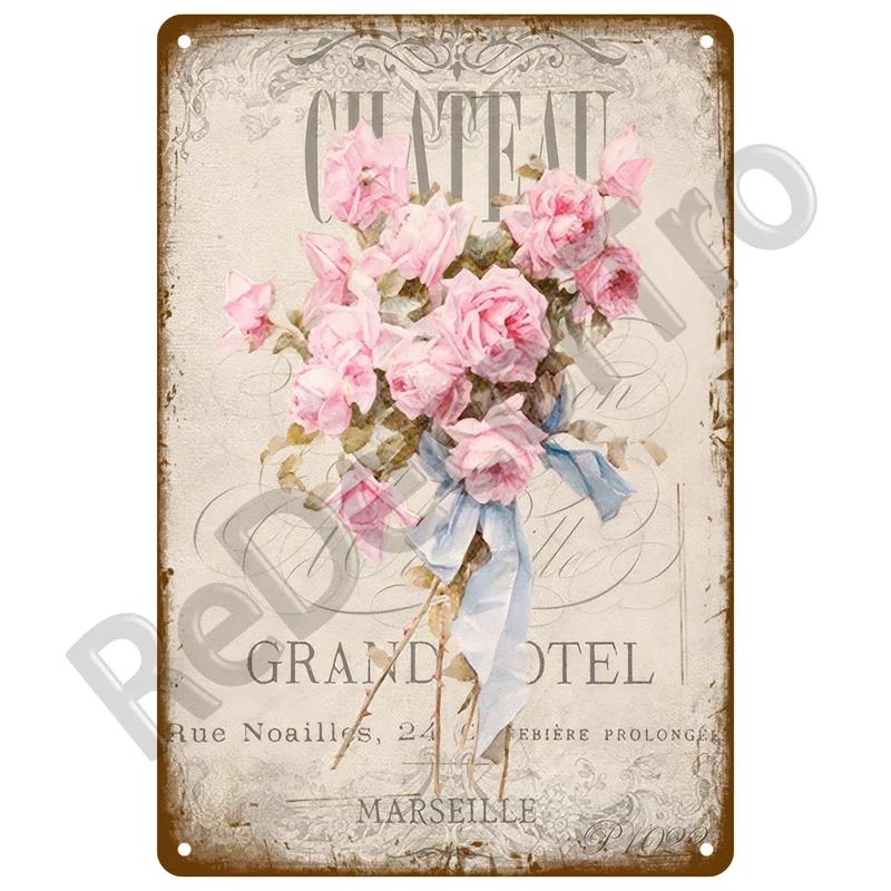 Metal Sign For Bar Home Wall Decor Art Tin Signs Flower Poster Gift Birds Vintage Metal Plaque Plates Decor Garden Flower Rules