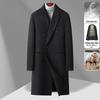 Autumn/Winter Wool Double-Breasted Mid-Length Coat with Detachable Down Liner