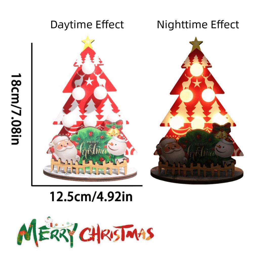 Desktop Size Christmas Lights Luminous LED Christmas Tree DIY Gift Xmas Ornaments Room Decor
