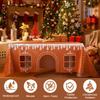 Gingerbread House Christmas Tablecloth Reusable Farmhouse Holiday Decor for Dining Kitchen Party Festival Table 47x59/59x71 Inch