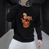 Men's Heavyweight American Style Round Neck Sweatshirt - Spring/Autumn, Long Sleeve, Loose Fit, Plus Velvet for Extra Warmth