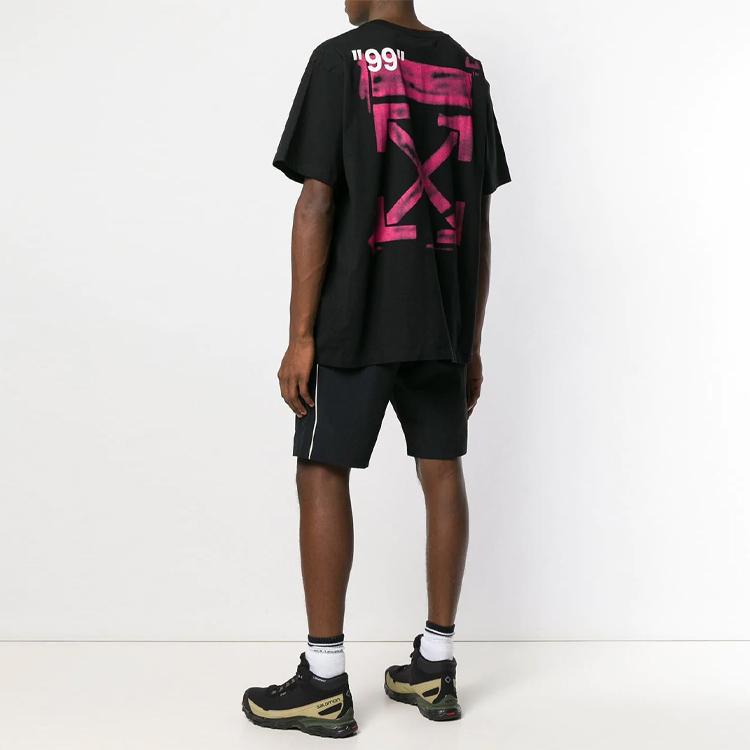 Off-White Stencil Arrow Oversized T-Shirt Black Men Tops OMAA038R191850151028