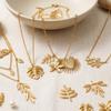 2Pcs 304 Stainless Steel Pendants Leaf Plant Flower 18K Gold Plated Charms For DIY Necklace Earrings Jewelry Making Findings