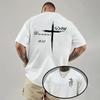 High Quality Cotton Cross Printed Tees Male Street Tshirt Men's T-shirt Summer Daily Casual Fashion O-neck Short Sleeve Top