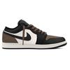 Jordan Air Jordan 1 Abrasion Resistant Breathable Low Top Vintage Basketball Shoes Men's Black White Brown 553558-081(Team1820-LD)