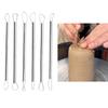 6 Pieces of Ceramic Tool Repair Tool Set for School Pottery Bar Special Embryo-wet Repair Clay Sculpture Double-head Scraper