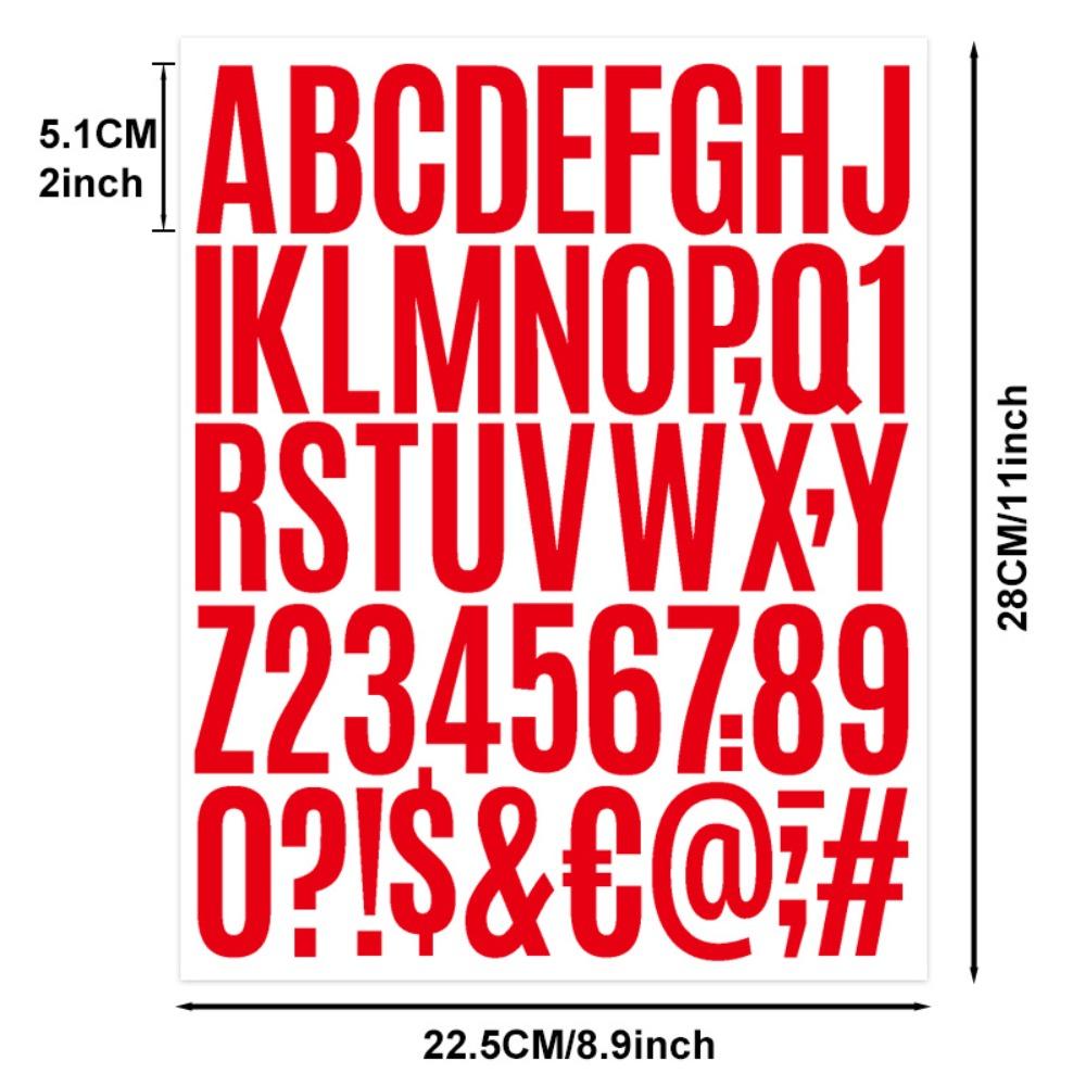 1pcs New Self Adhesive Letter Stickers Waterproof 2 Inch Mailbox Numbers Vinyl Stickers Alphabet Decals Car Laptop Scrapbook