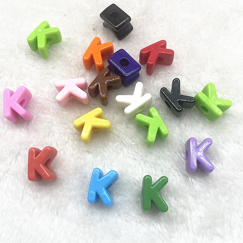 10pcs 20mm Mixed Alphabet Letter Beads Big Hole Charms Beads for Making Jewelry Diy Handmade Key Chain Accessories