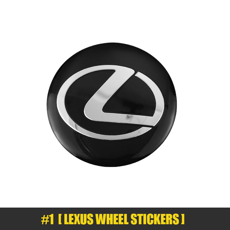 

4Pcs Car Hub Center Sticker Wheel Hub Cap Styling For Lexus Fsport RX330 IS250 Ct200h ES300h RX350 IS300h NX300h UX GX470 LX570 чёрный